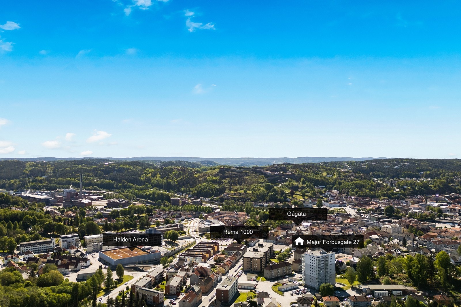 Major Forbus gate 27 er et ideelt sted for deg som ønsker å bo i et rolig, men sentralt område i Halden. Galleribilde