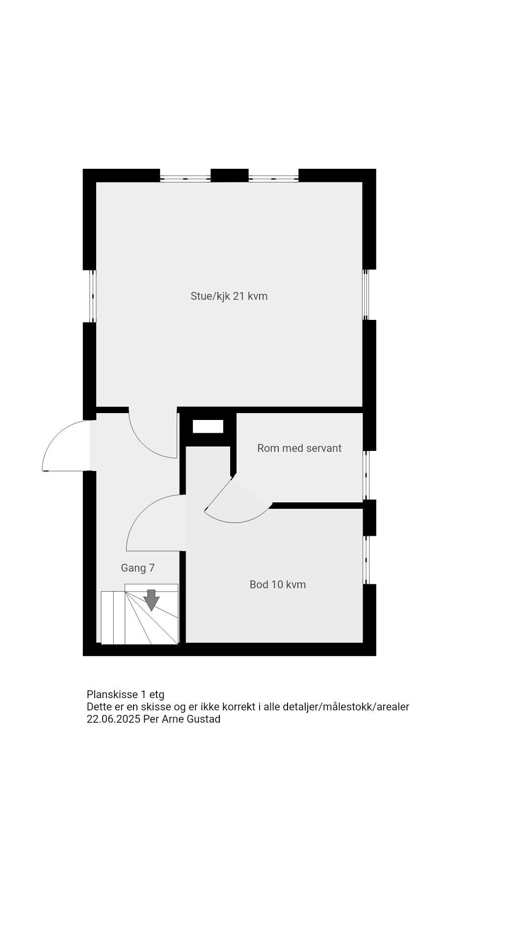 Plan 1 etasje Galleribilde
