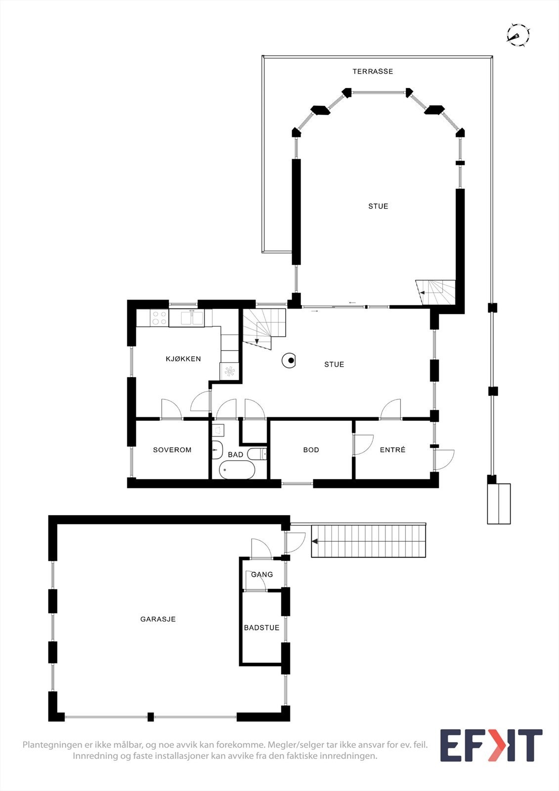 Plantegninger 1.etg. Galleribilde