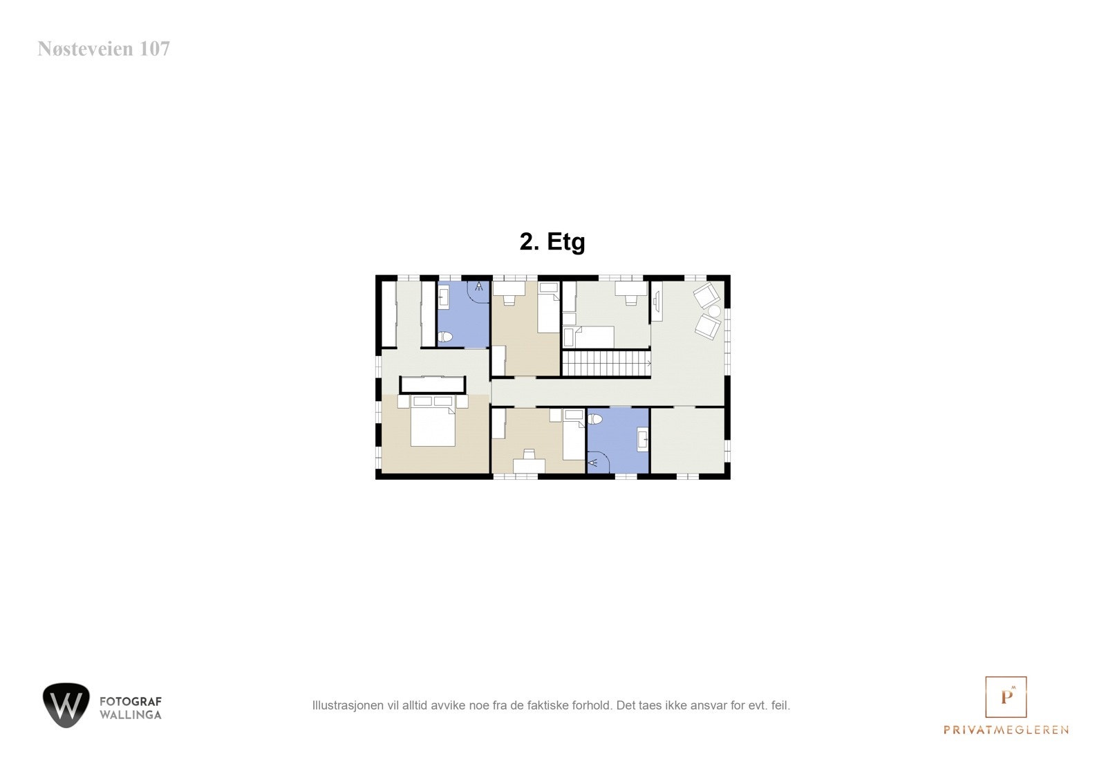 Plantegning andre etasje. Galleribilde