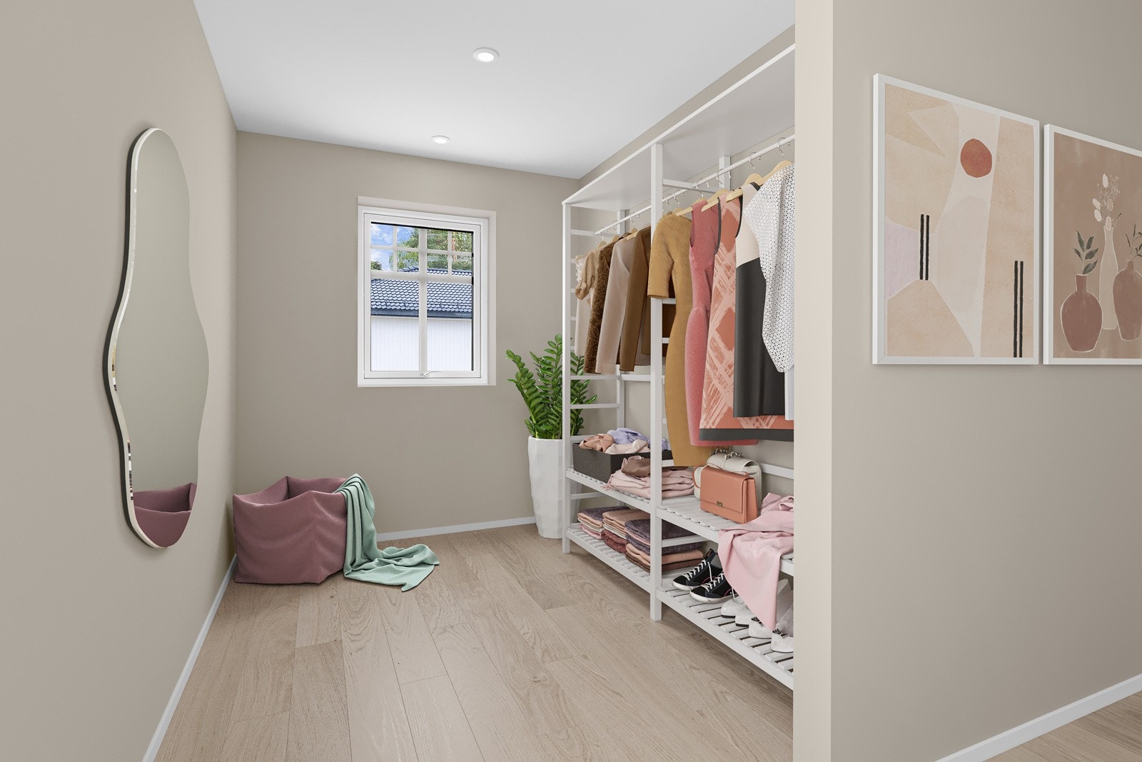 Garderobe illustrasjon. Galleribilde