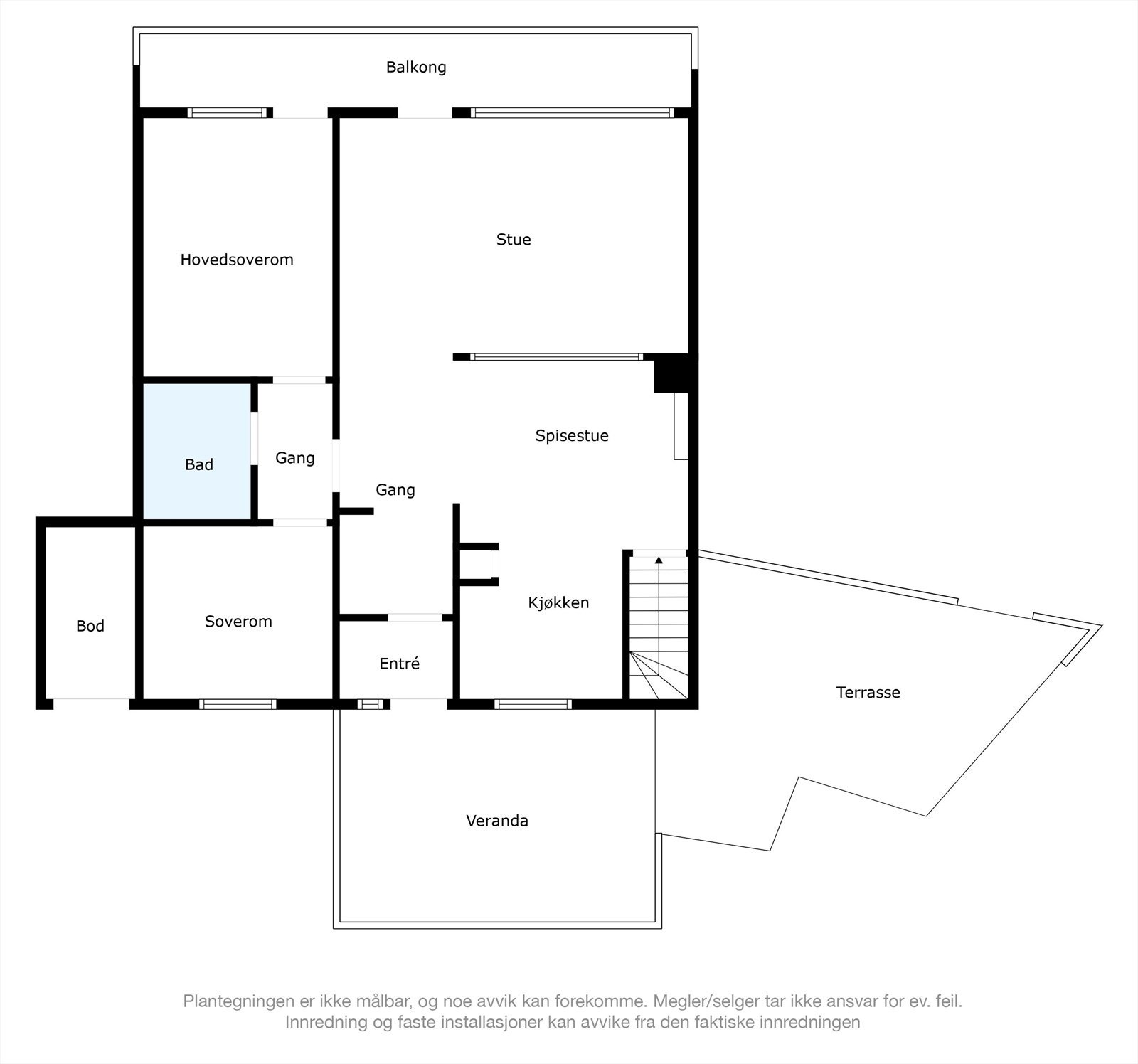 Plantegning hovedetasje Galleribilde