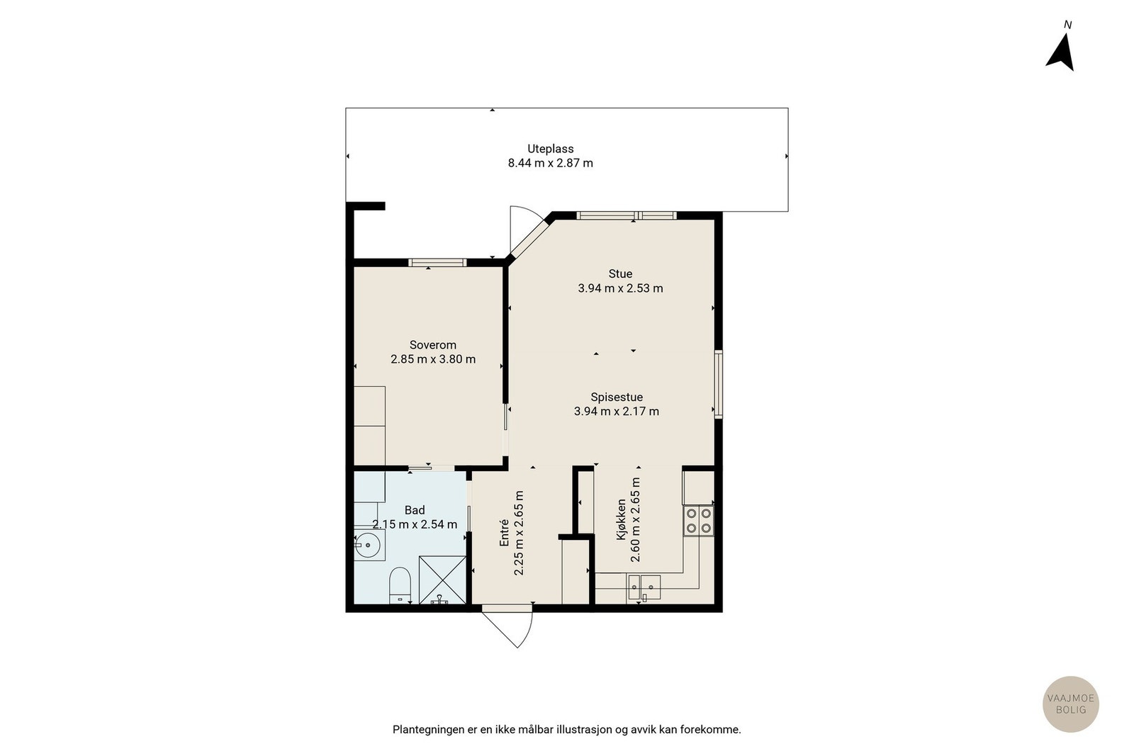 Plantegning leilighet Galleribilde