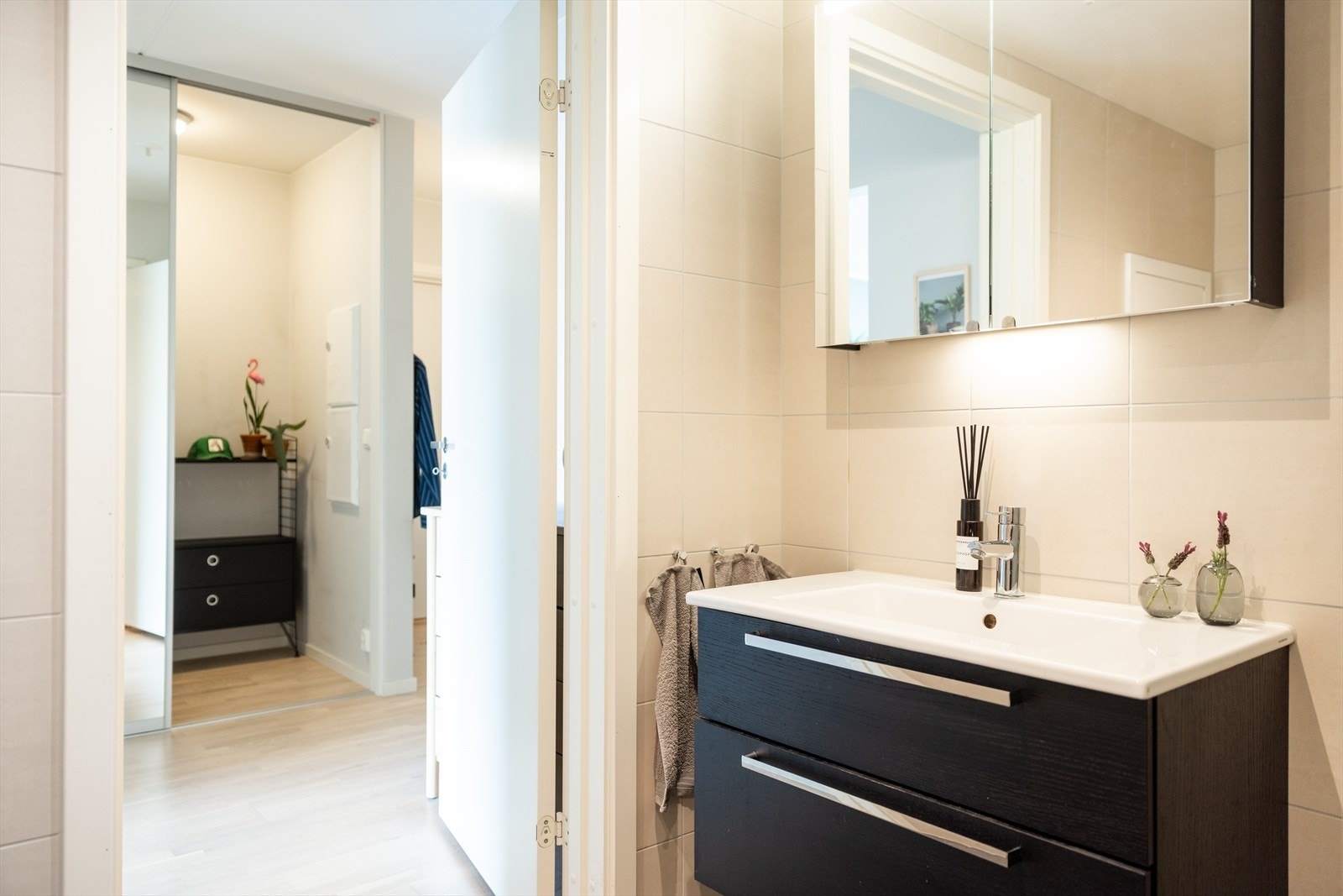 Videre er det opplegg for vaskemaskin. Galleribilde