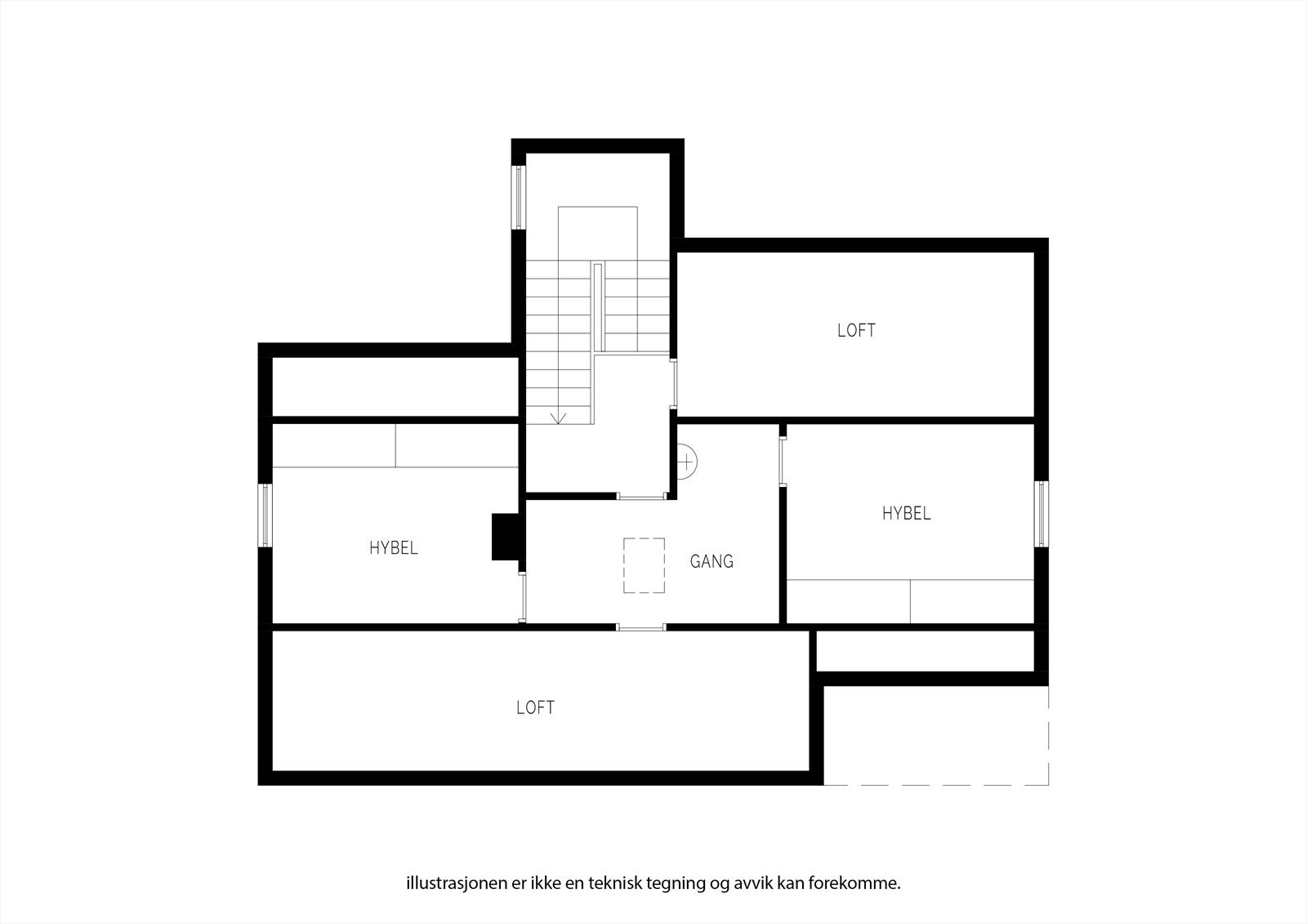 Plantegning loft Galleribilde