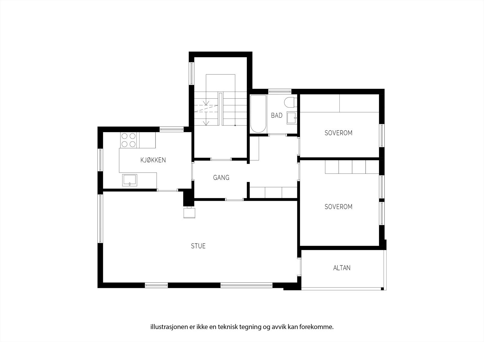 Plantegning 2. etg. Galleribilde