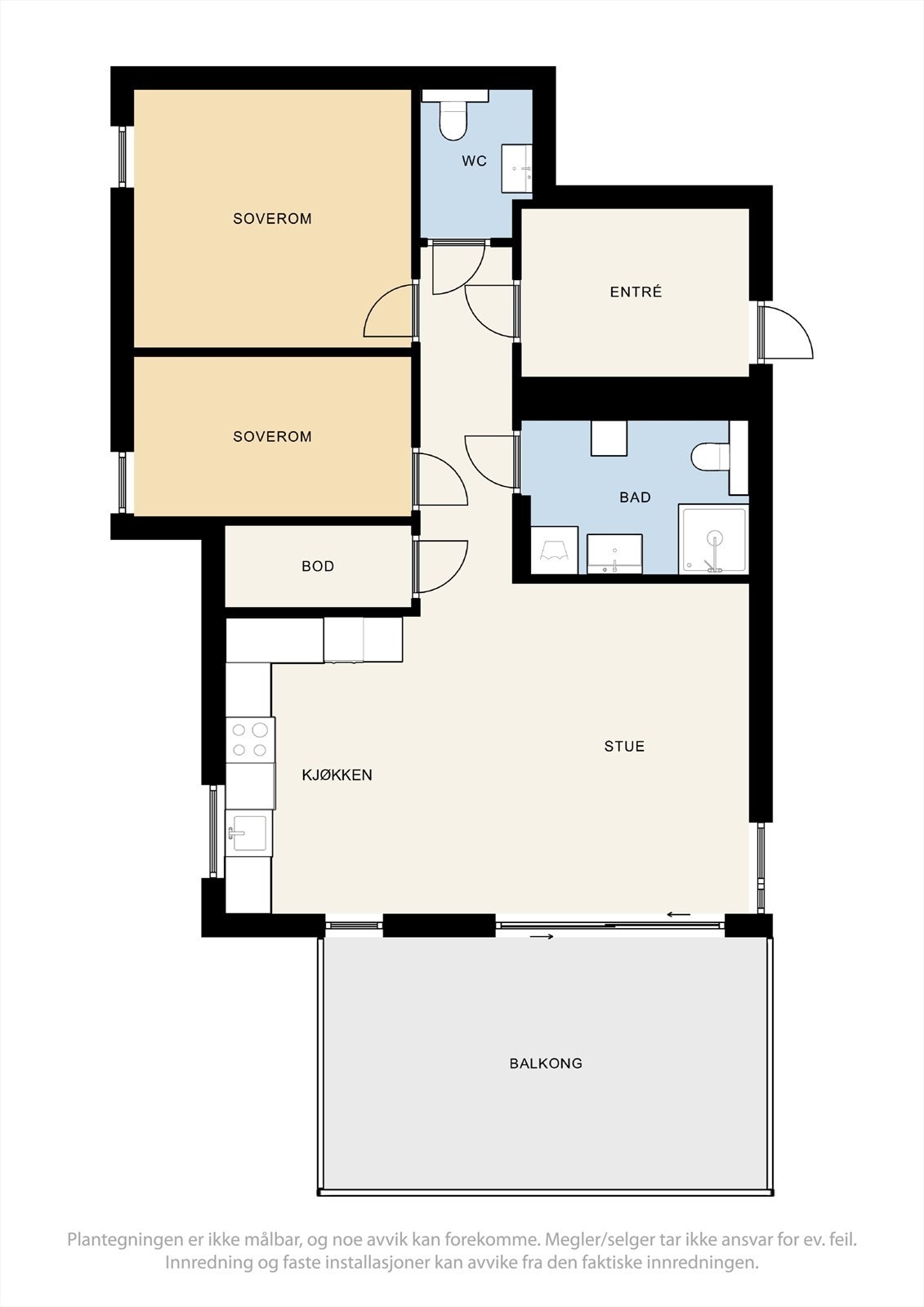 Plantegning av leiligheten. Galleribilde