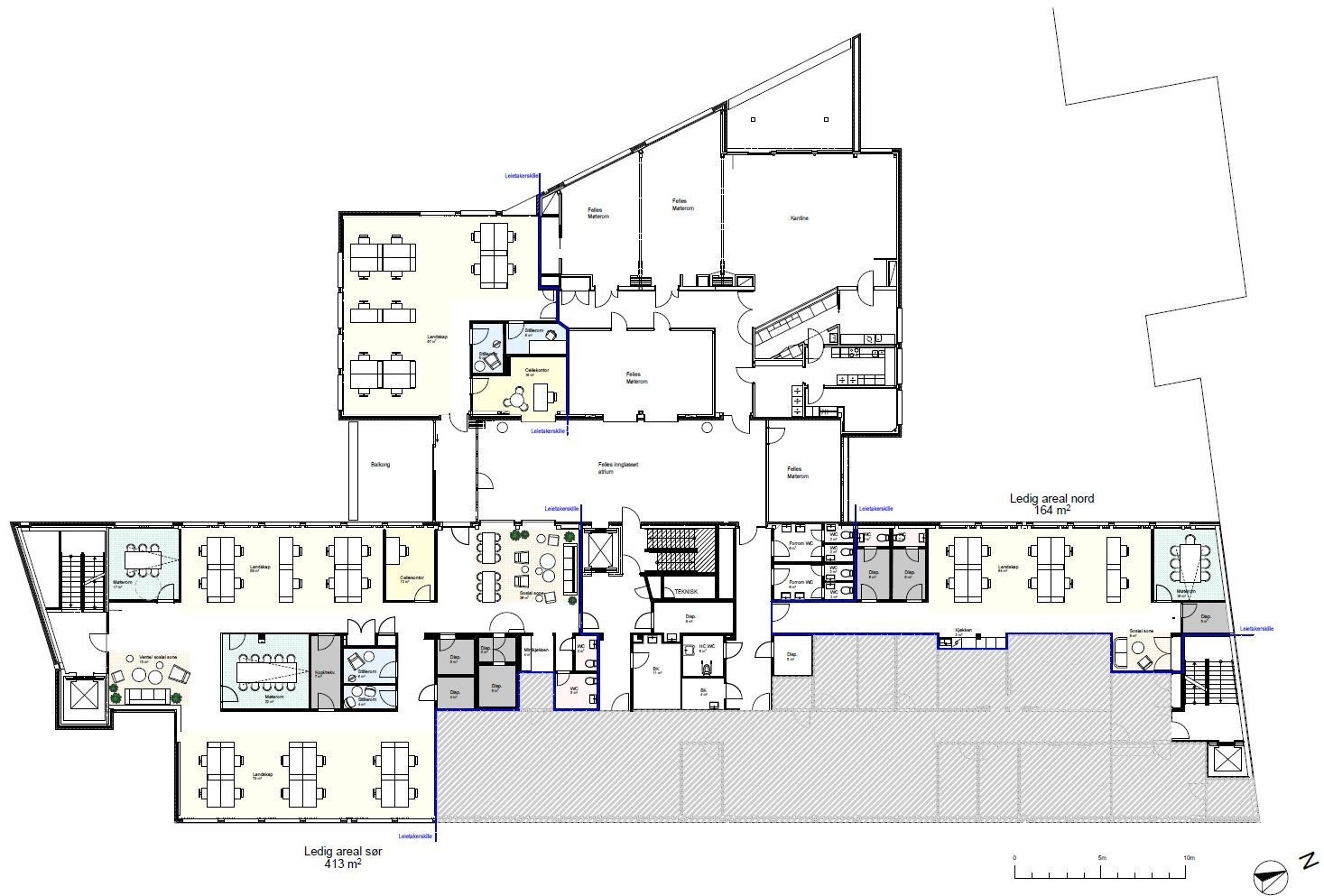 Areal ledig i 2.etg Galleribilde