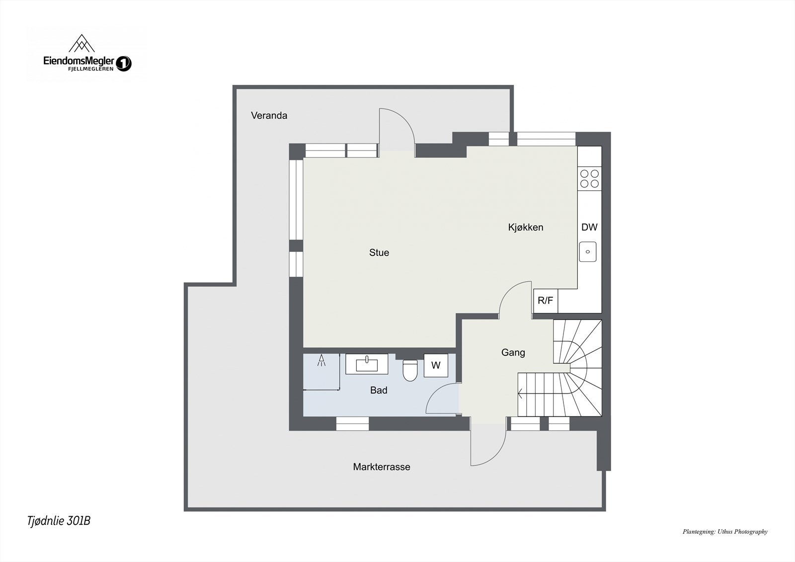 Plantegning 1. etg. Galleribilde