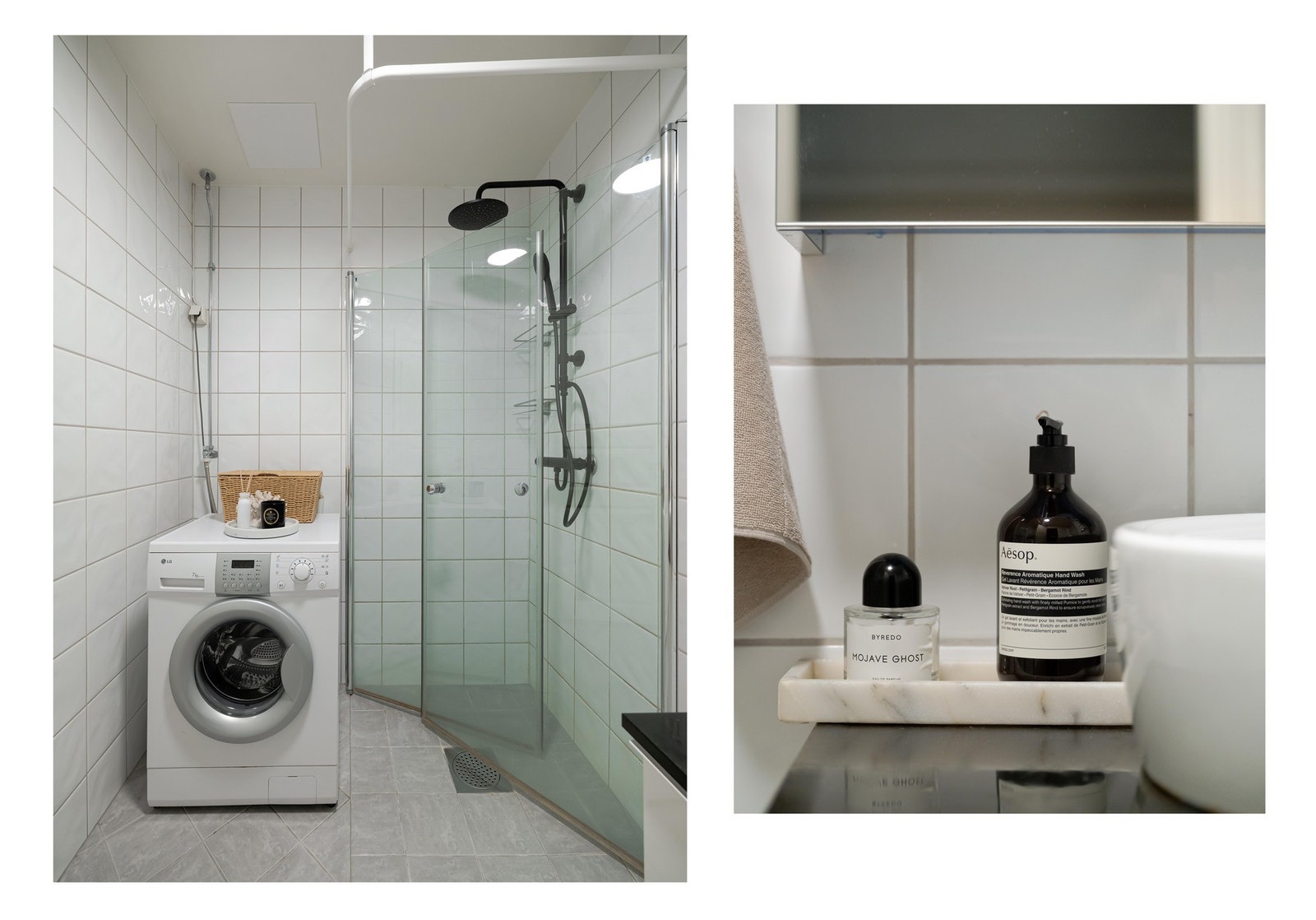 Det er plass og opplegg til vaskemaskin. Galleribilde