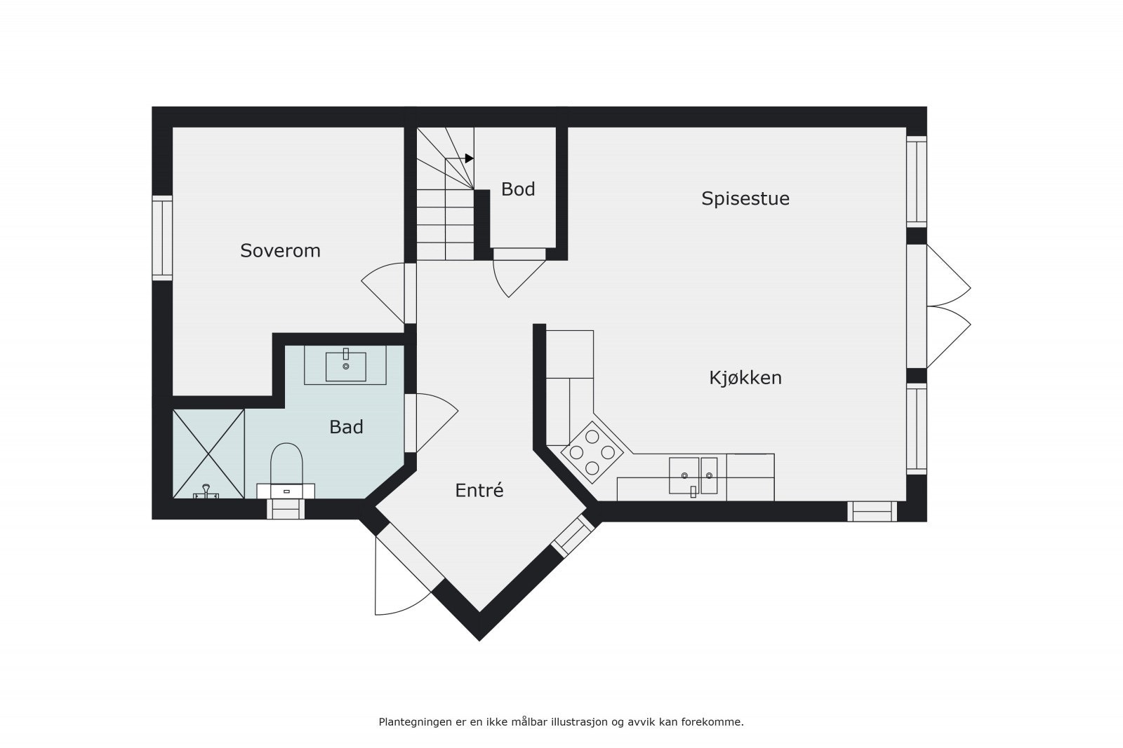 Planskisse av 1. etg. Galleribilde