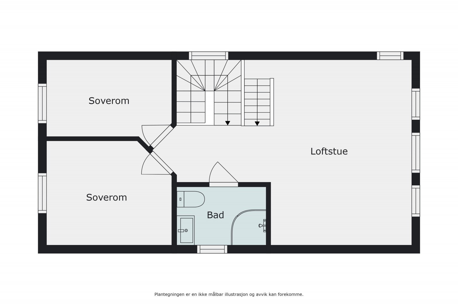 Planskisse av 2. etg Galleribilde
