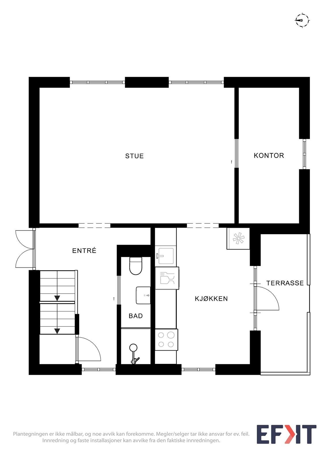 Plantegning 1. etg. Galleribilde