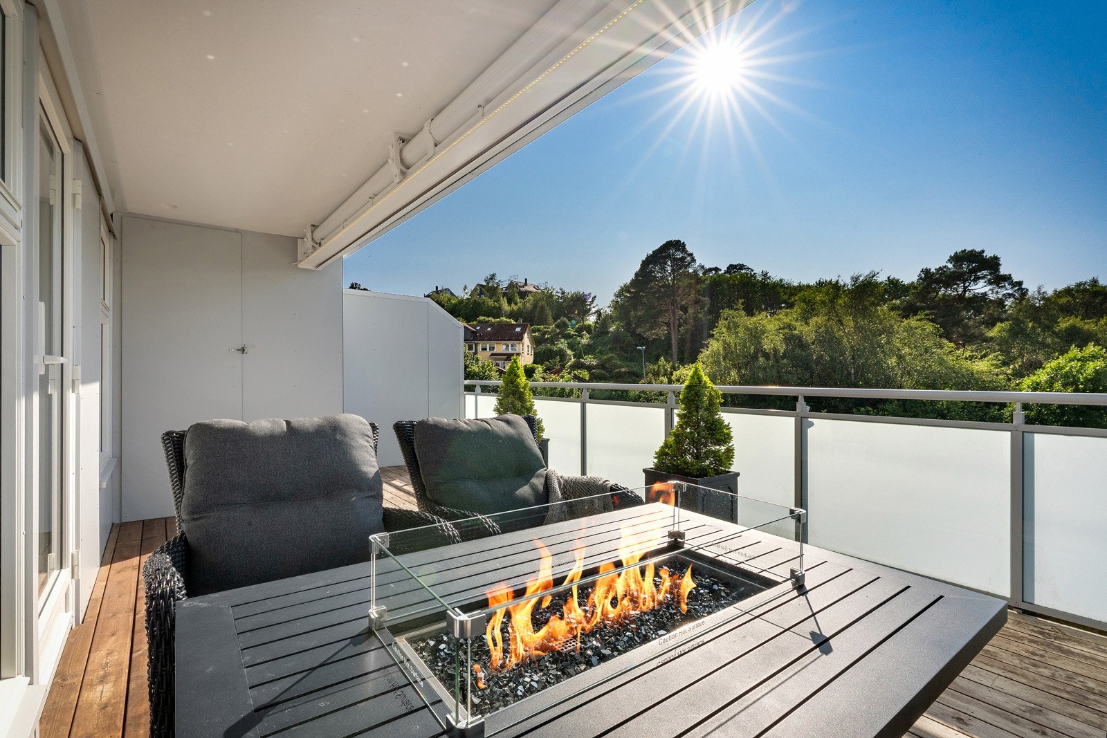 Altanene ble i 2017 utvidet i regi av borettslaget. Galleribilde