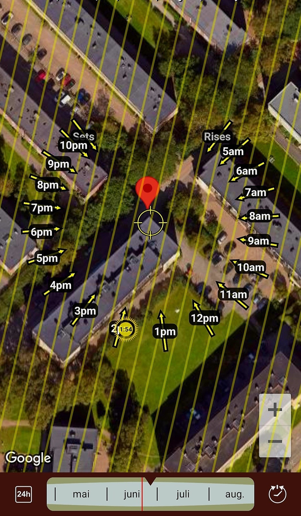 Solkart for leiligheten. Galleribilde