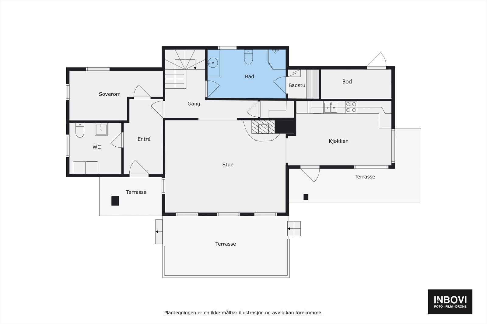 Plantegning 1. etasje Galleribilde
