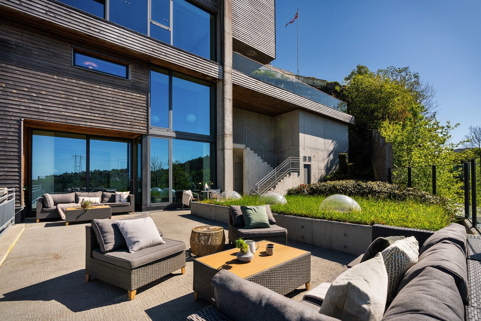 - På dette nivåret har man også en liten hageflekk - Galleribilde