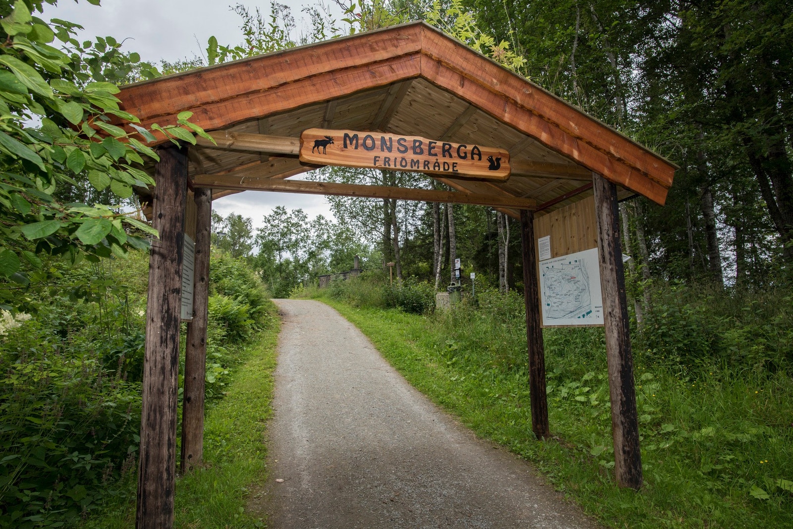 Monsberga friluftsområde ligger rett utenfor døren. Galleribilde