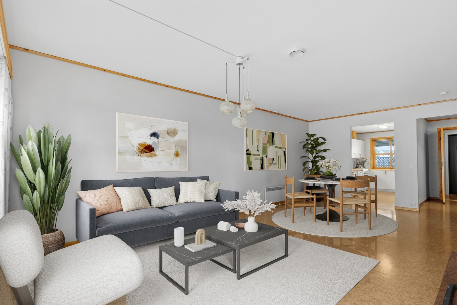 Leiligheten måler 75 kvm (BRA-i) og består av stue, kjøkken, bad, entré, gang, bod og 2 soverom. Utover dette har du også en ekstern bod og parkeringsplass i parkeringskjeller. Galleribilde