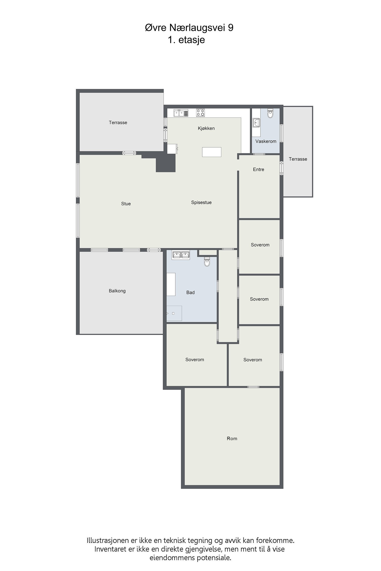 Plantegning - 1.etg Galleribilde