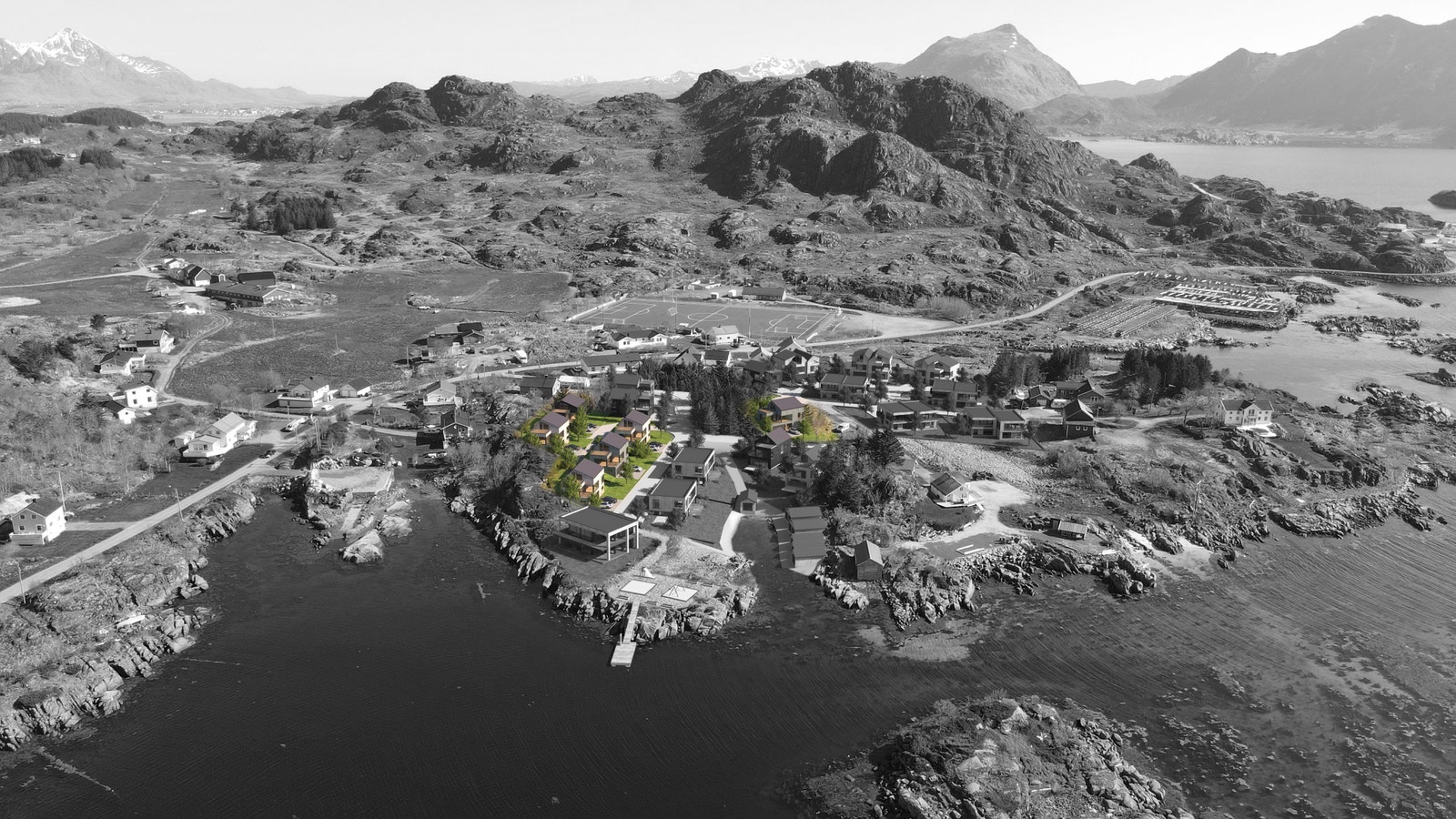 Illustrert husmodell på tomt 7,6 og 3 Galleribilde