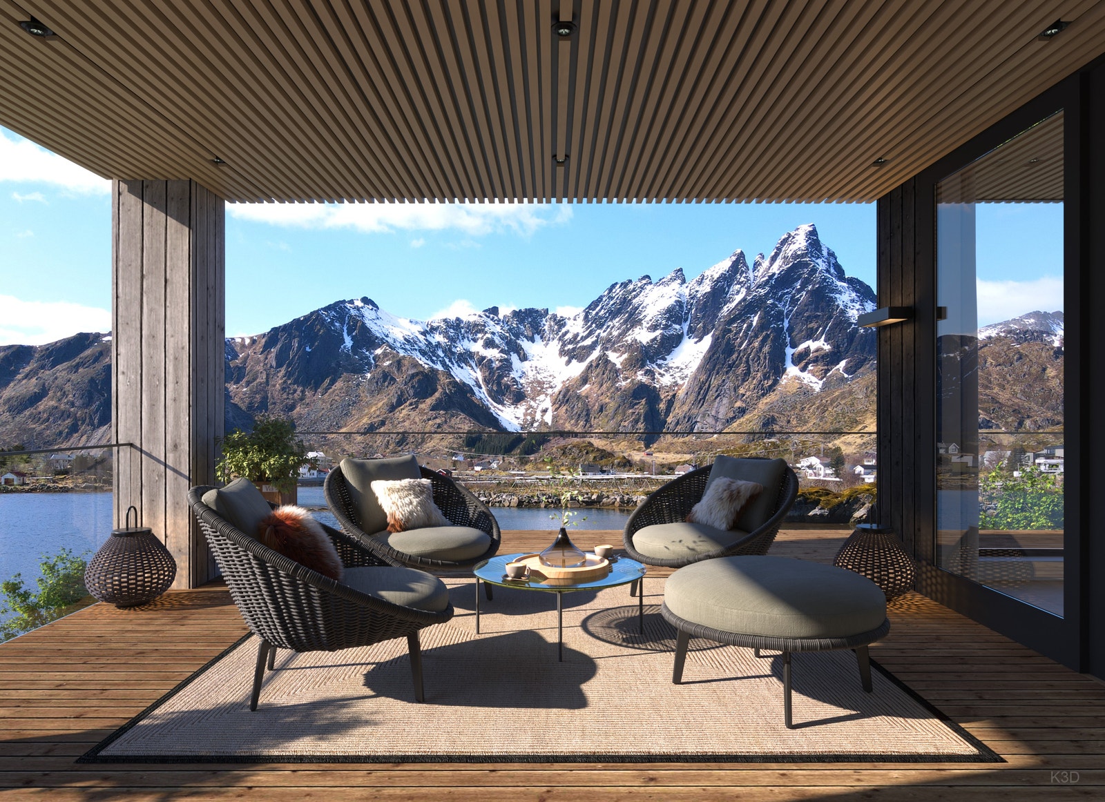 Her kan du nye utsikten, både en varm sommerdag og en kald vinterdag. Galleribilde