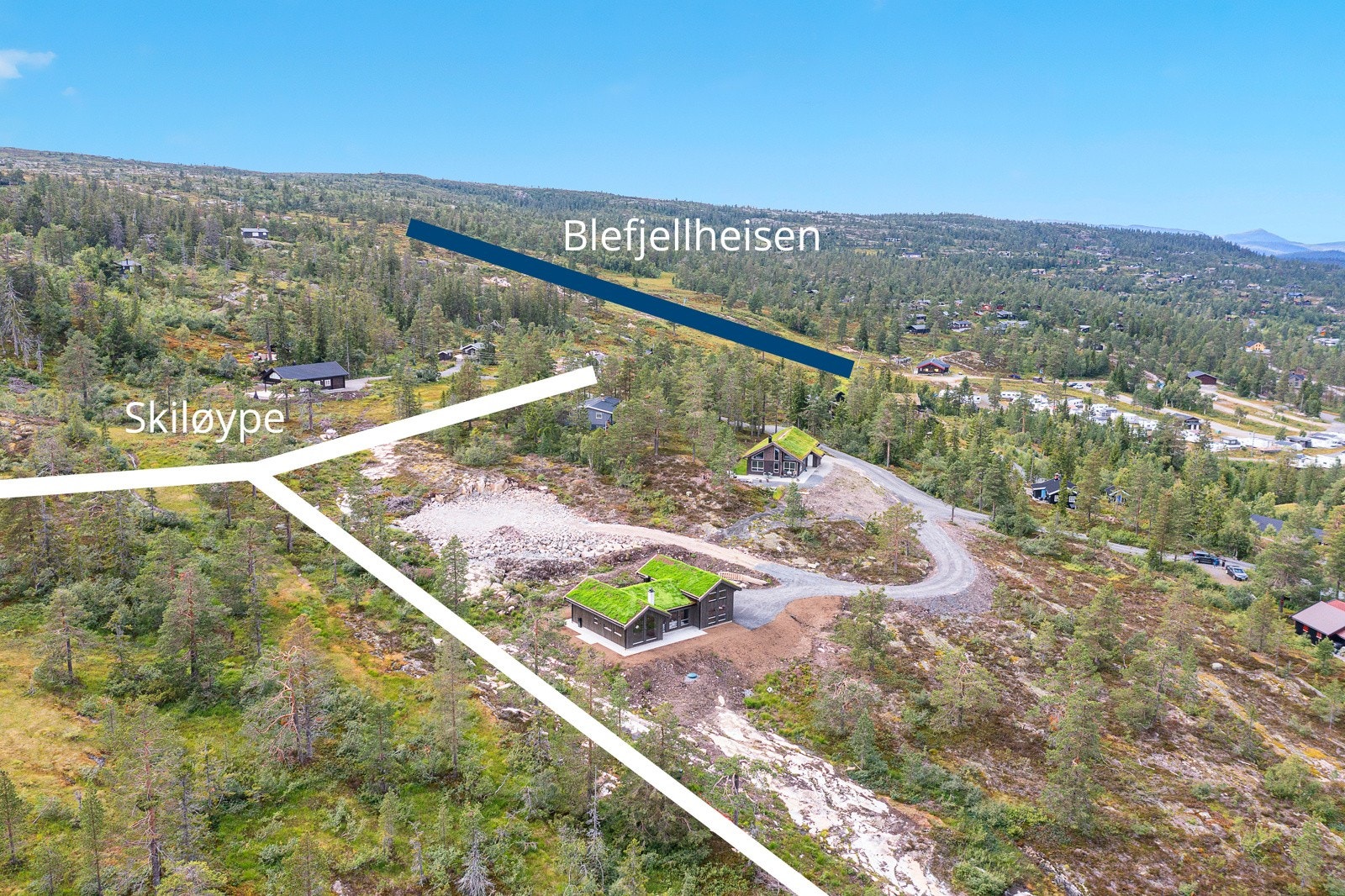 Kort vei til både skiløype og Blefjellheisen Galleribilde