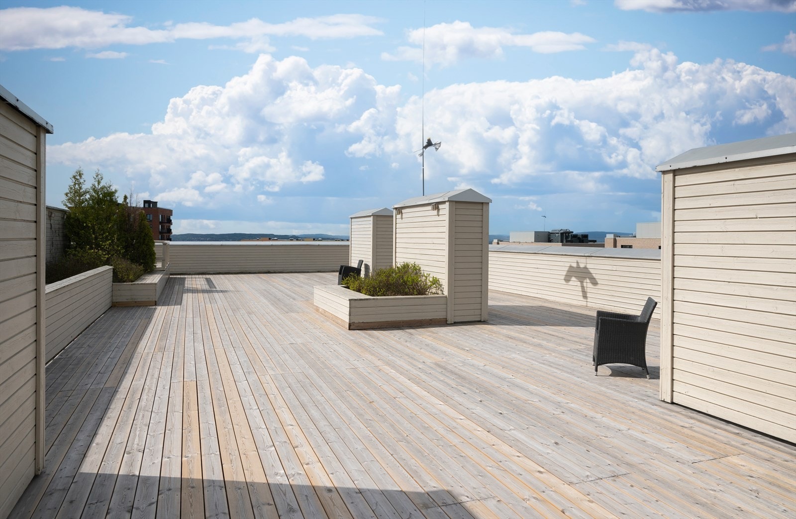 Bygget har også en flott felles takterrasse. Galleribilde