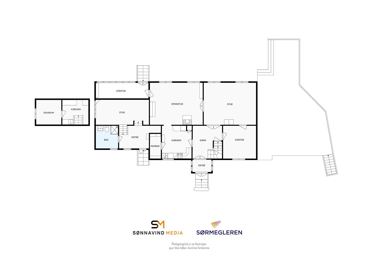 Plantegning 1. etg Galleribilde