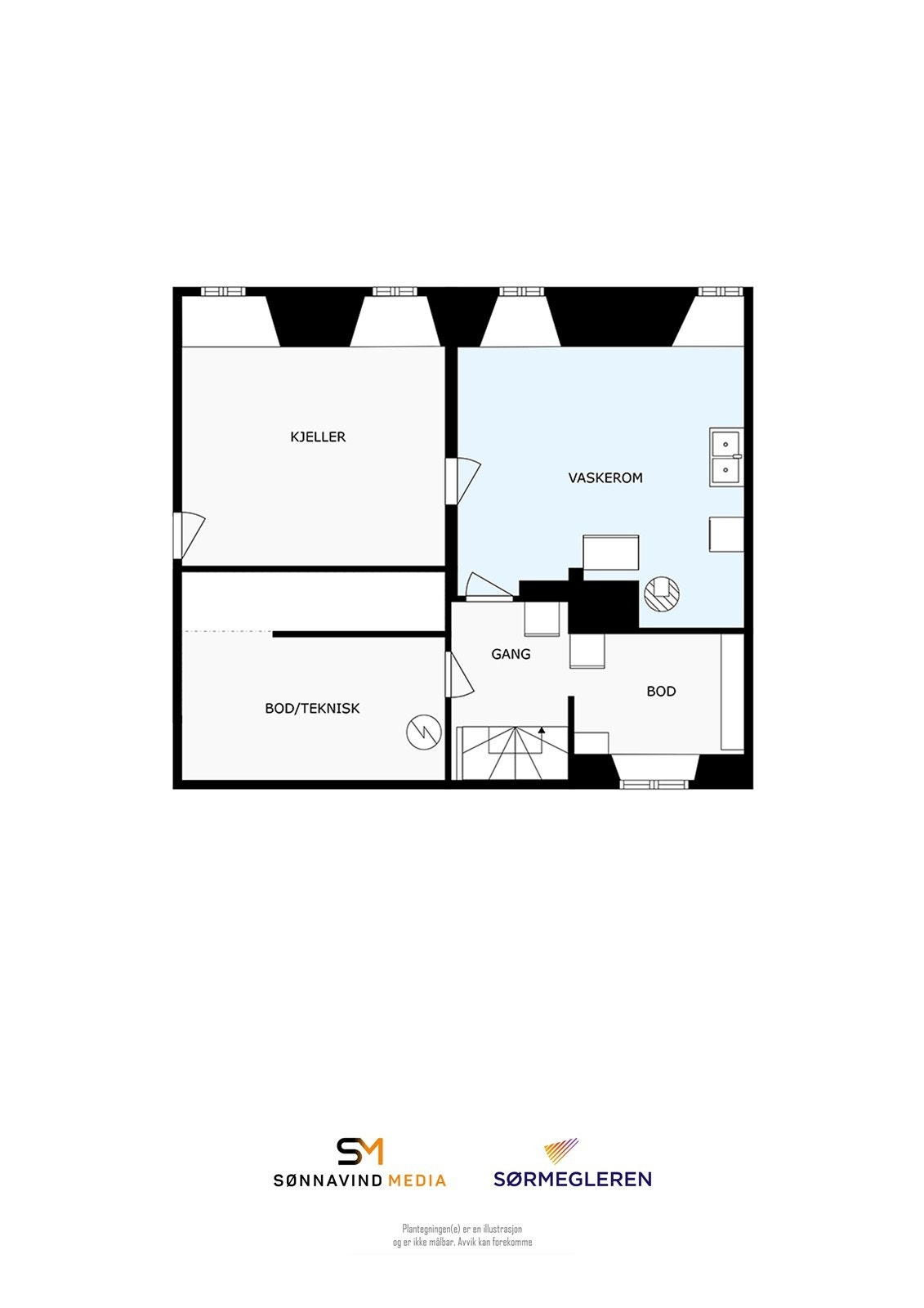 Plantegning u.etg Galleribilde