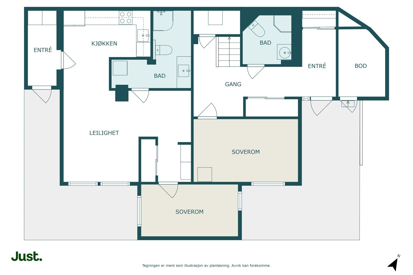 Planskisse plan 1 Galleribilde