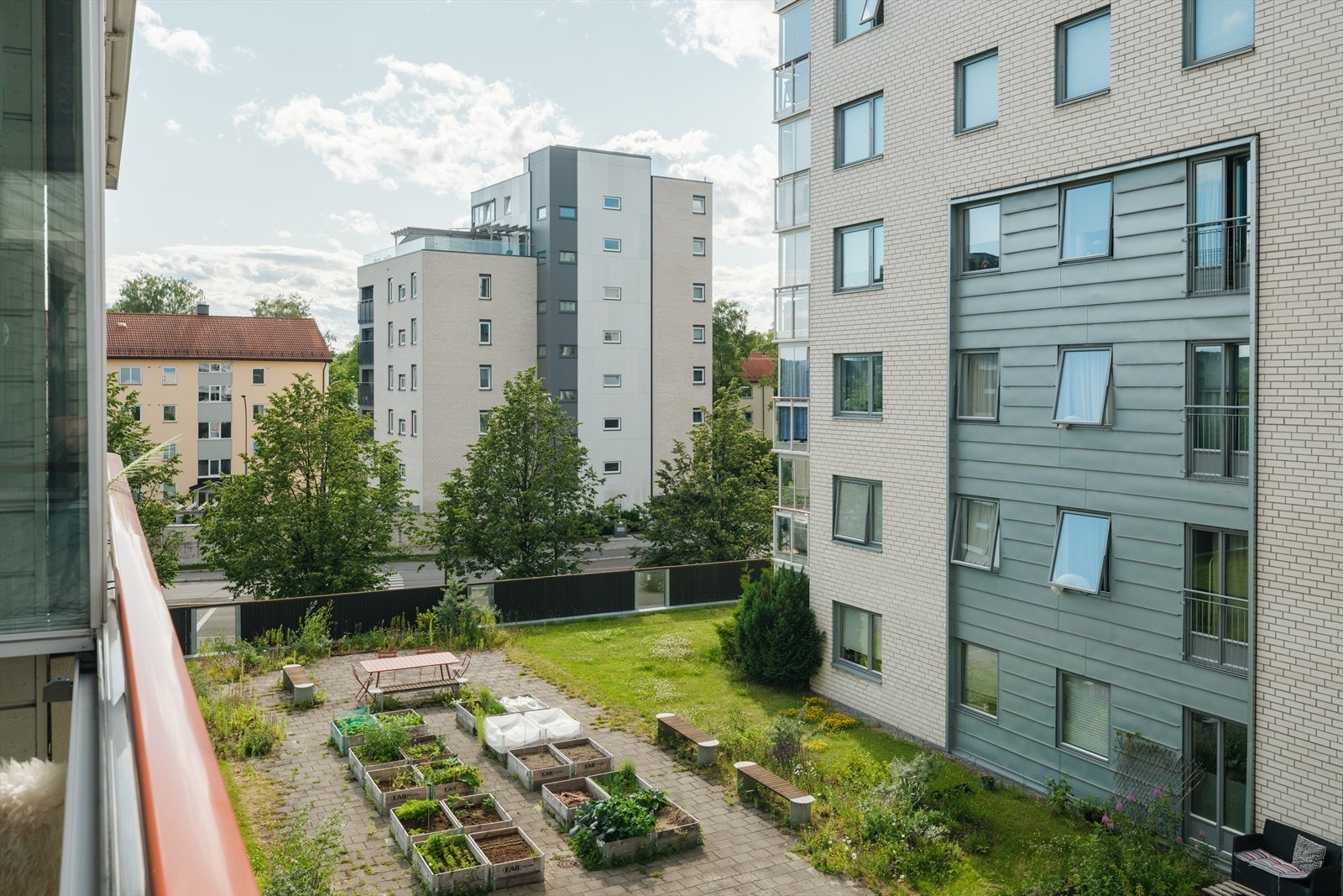 Hyggelig utsikt fra balkongen. Galleribilde