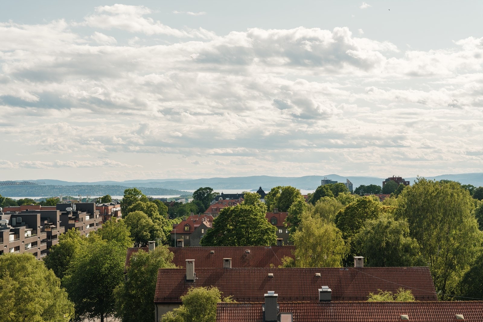 Enkel adkomst til en herlig, felles takterrasse med gode solforhold. Galleribilde