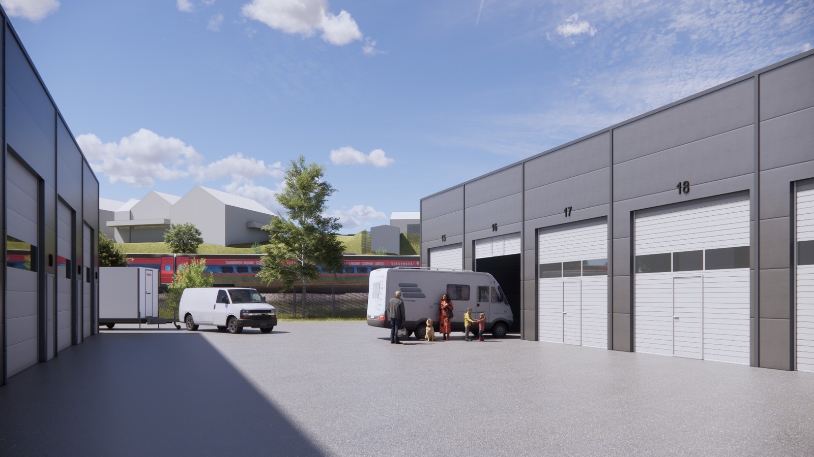 Illustrasjonsbilde som viser cirka avstand mellom bygg 1 og 2 Galleribilde