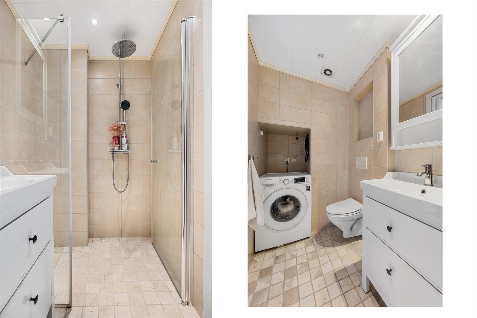 Bad. Opplegg for vaskemaskin Galleribilde