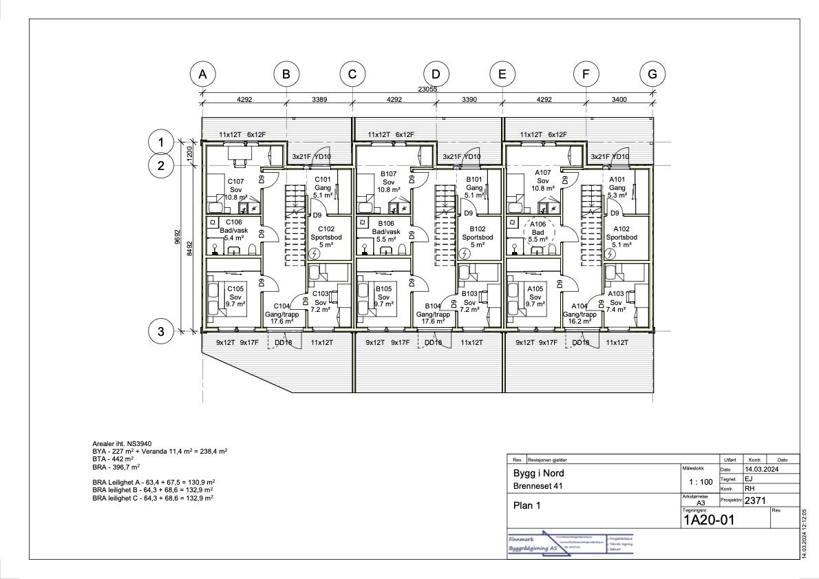 Plantegning første etasje Galleribilde
