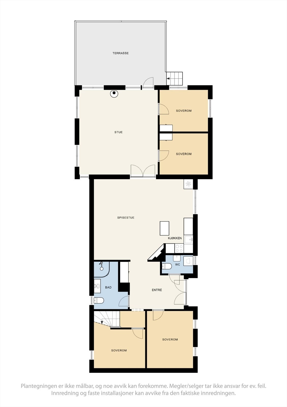 Plantegning, første etasje. Galleribilde