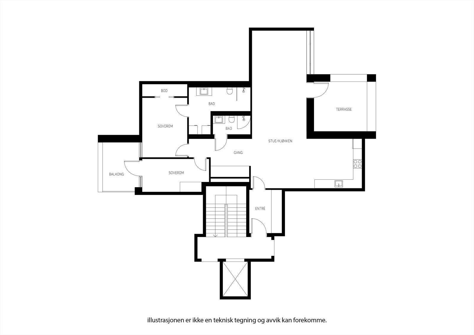 Plantegning 4. etasje Galleribilde