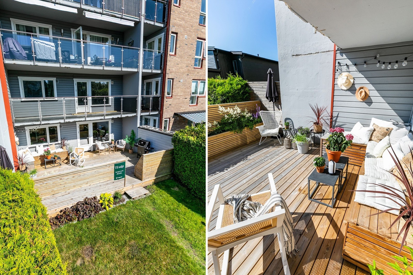 Hagen foran terrassen er en perfekt tumleplass for familiens yngste og et deilig sted å kjenne gresset mellom tærne. Galleribilde