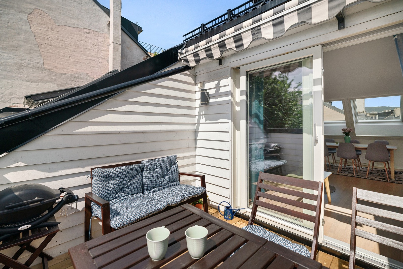 Flott takterrasse med gode solforhold Galleribilde