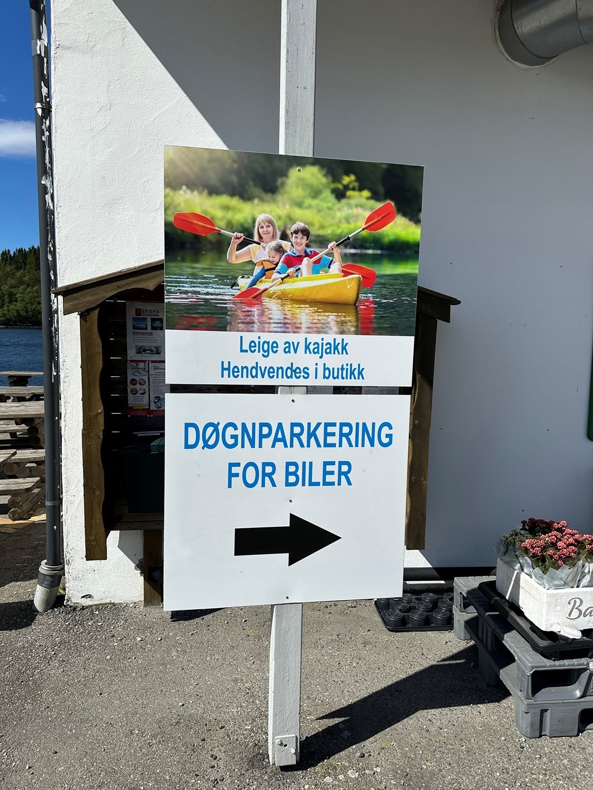 Leige av kajakk like ved butikken Galleribilde