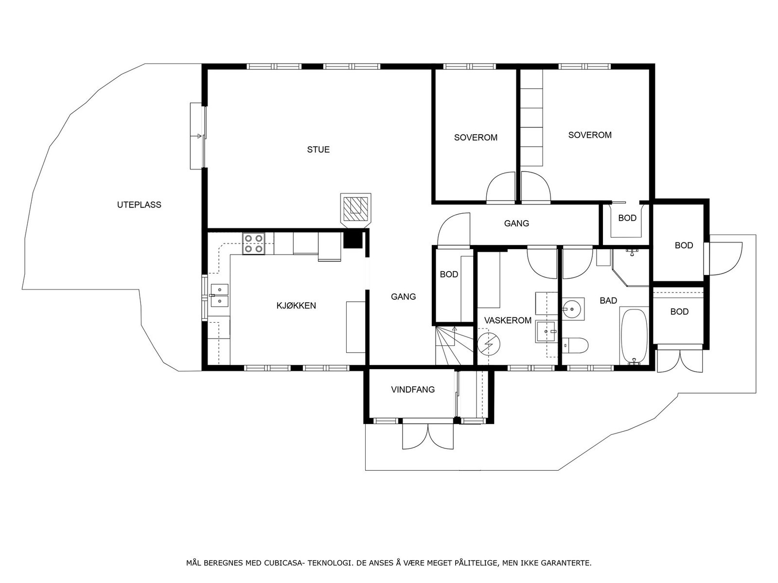 Veiledende plantegning 1 etasje Galleribilde