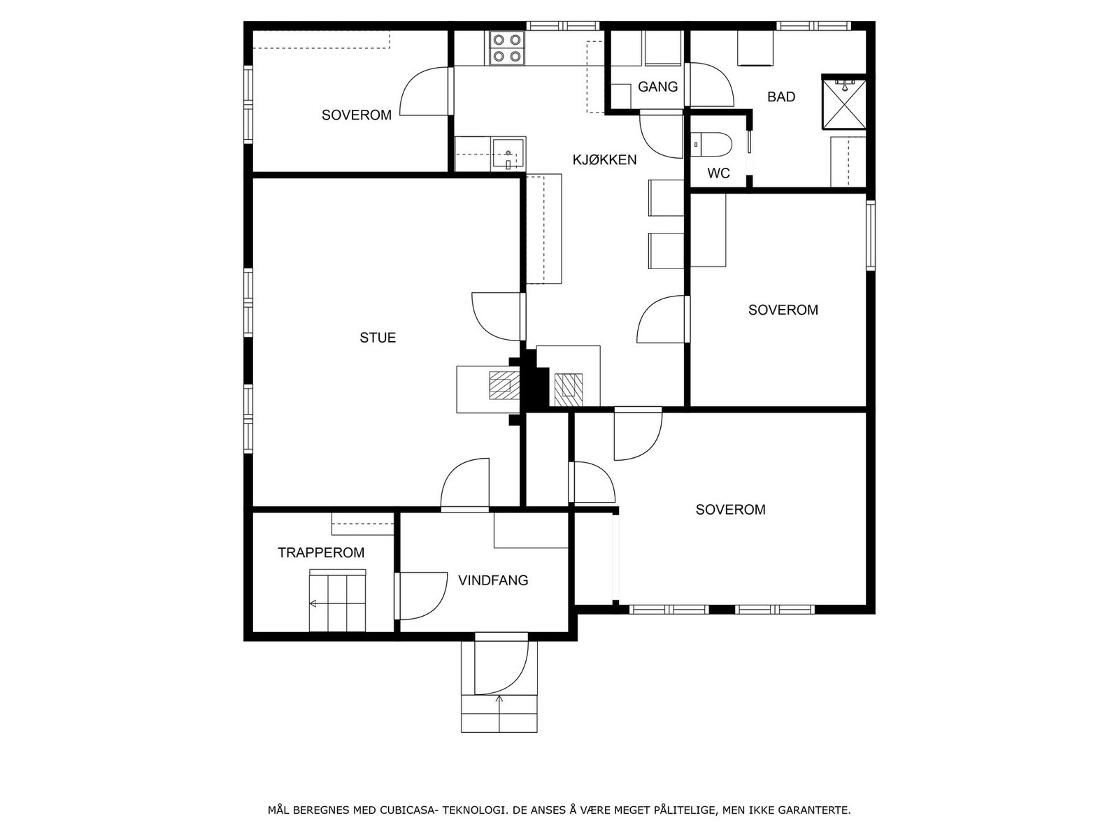 Veiledende plantegning 1 etasje, Bolig nr 2 Galleribilde