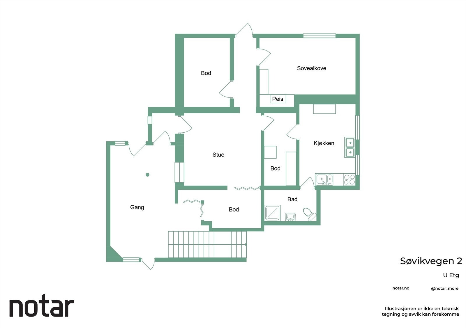 Planløsning underetasje Galleribilde