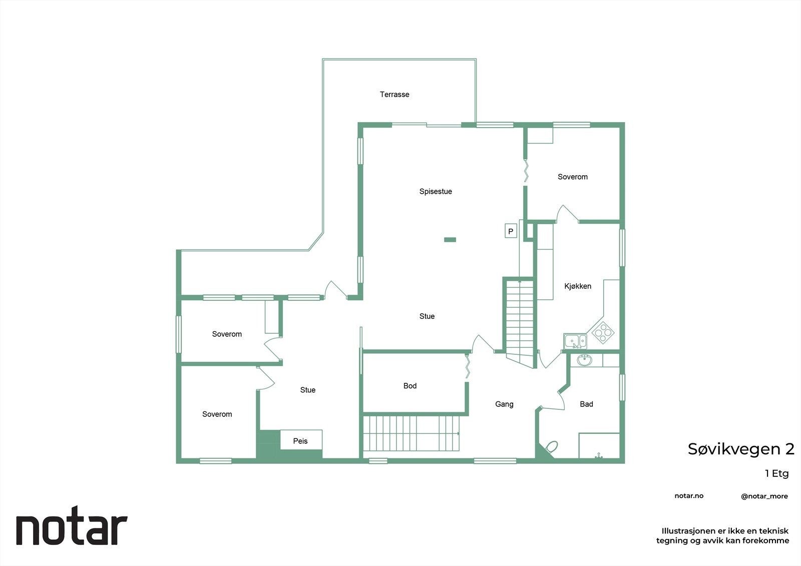 Planløsning 1. Etasje Galleribilde