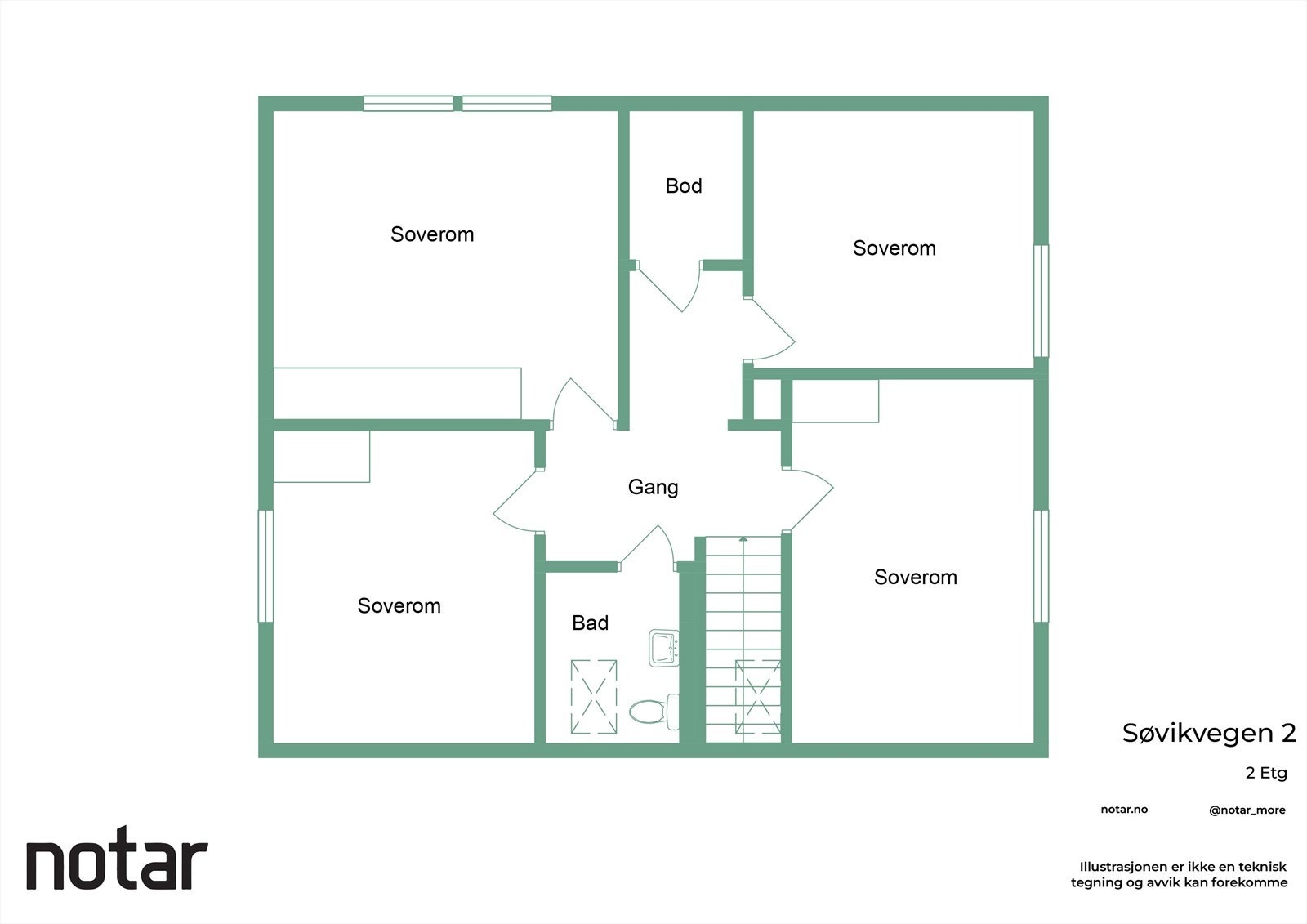 Planløsning 2. Etasje Galleribilde