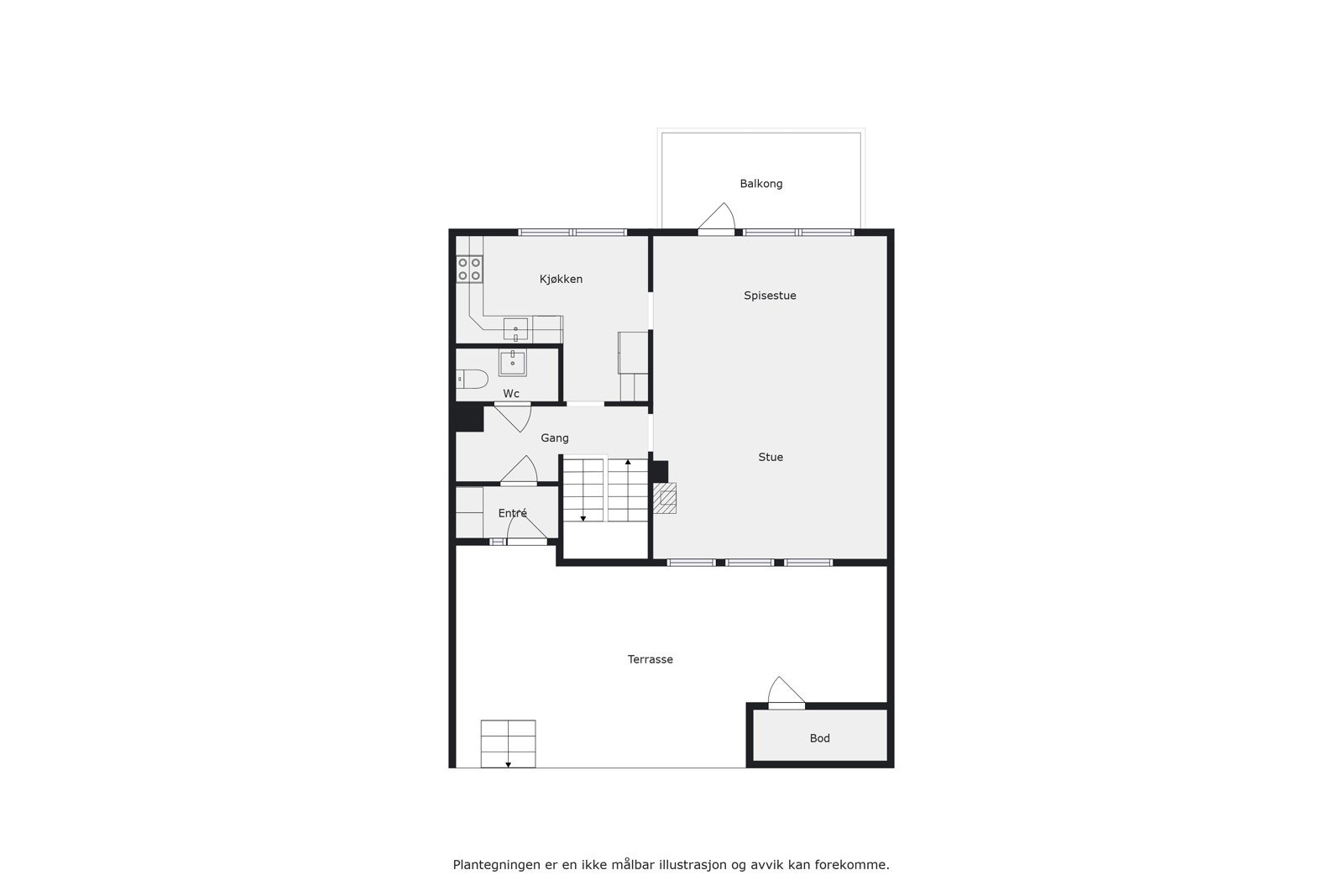 Plantegning av hovedetasjen. Galleribilde