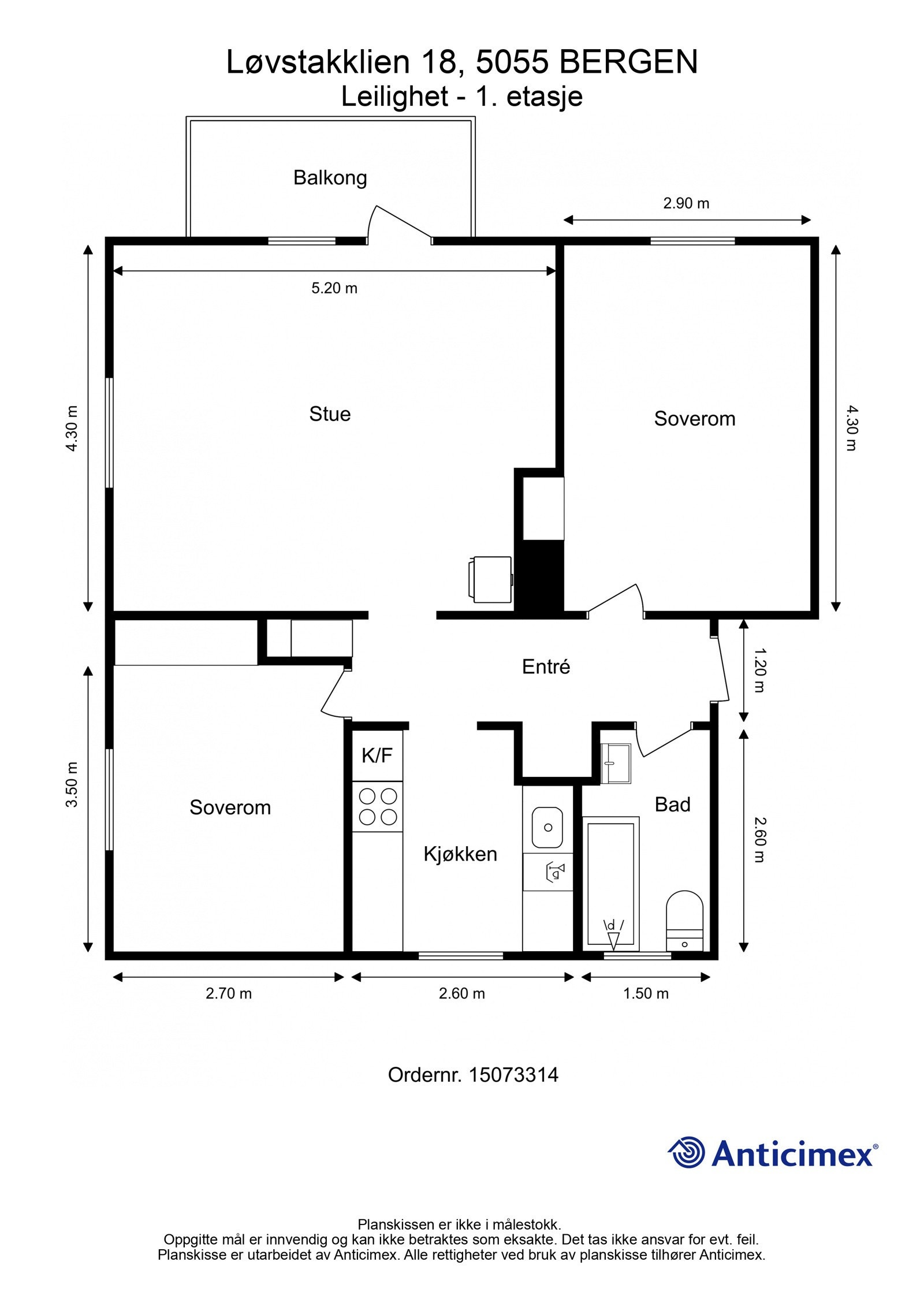 Planskisse (det tas forbehold om feil/avvik). Galleribilde
