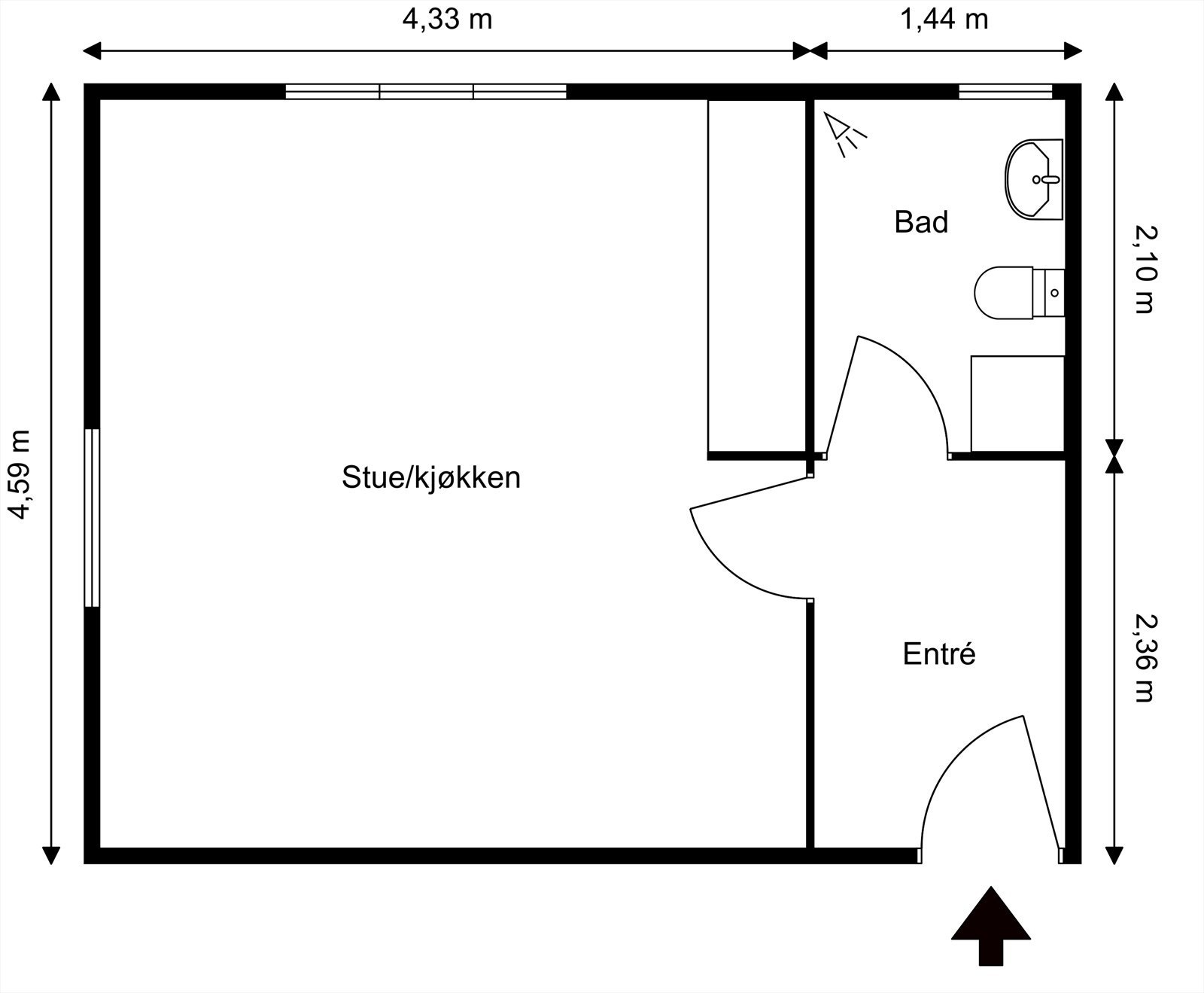 Plantegning 6. etasje Galleribilde