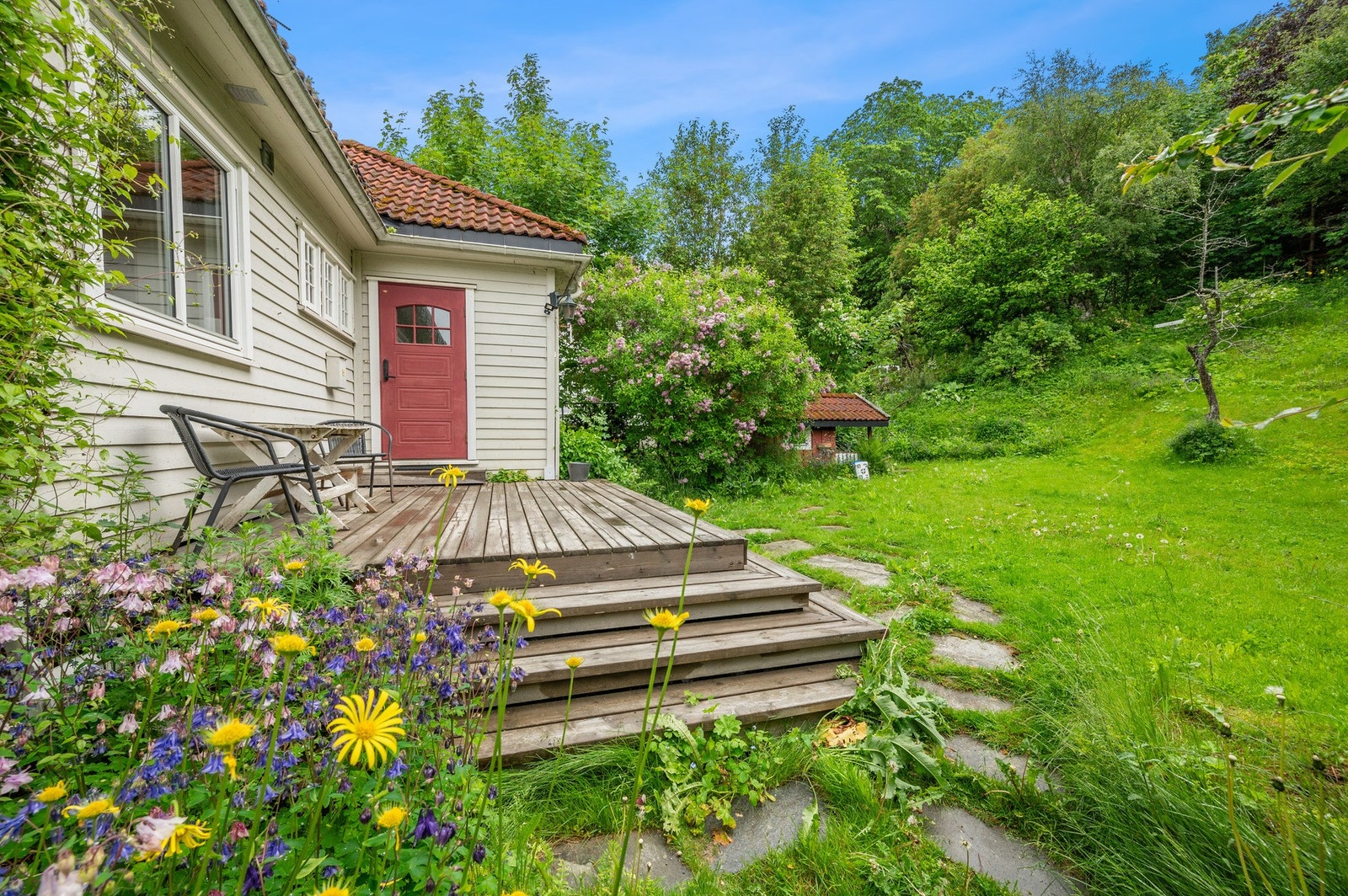 Denne markterrassen er på 11 kvm. Galleribilde